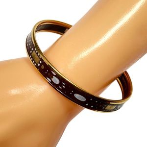Michaela Frey Vintage Bangle Bracelet Gold over Enamel